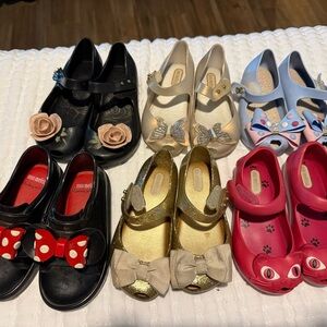 Mini Melissa Kids' Dress Shoes in Black, Gold, Pink, and Blue